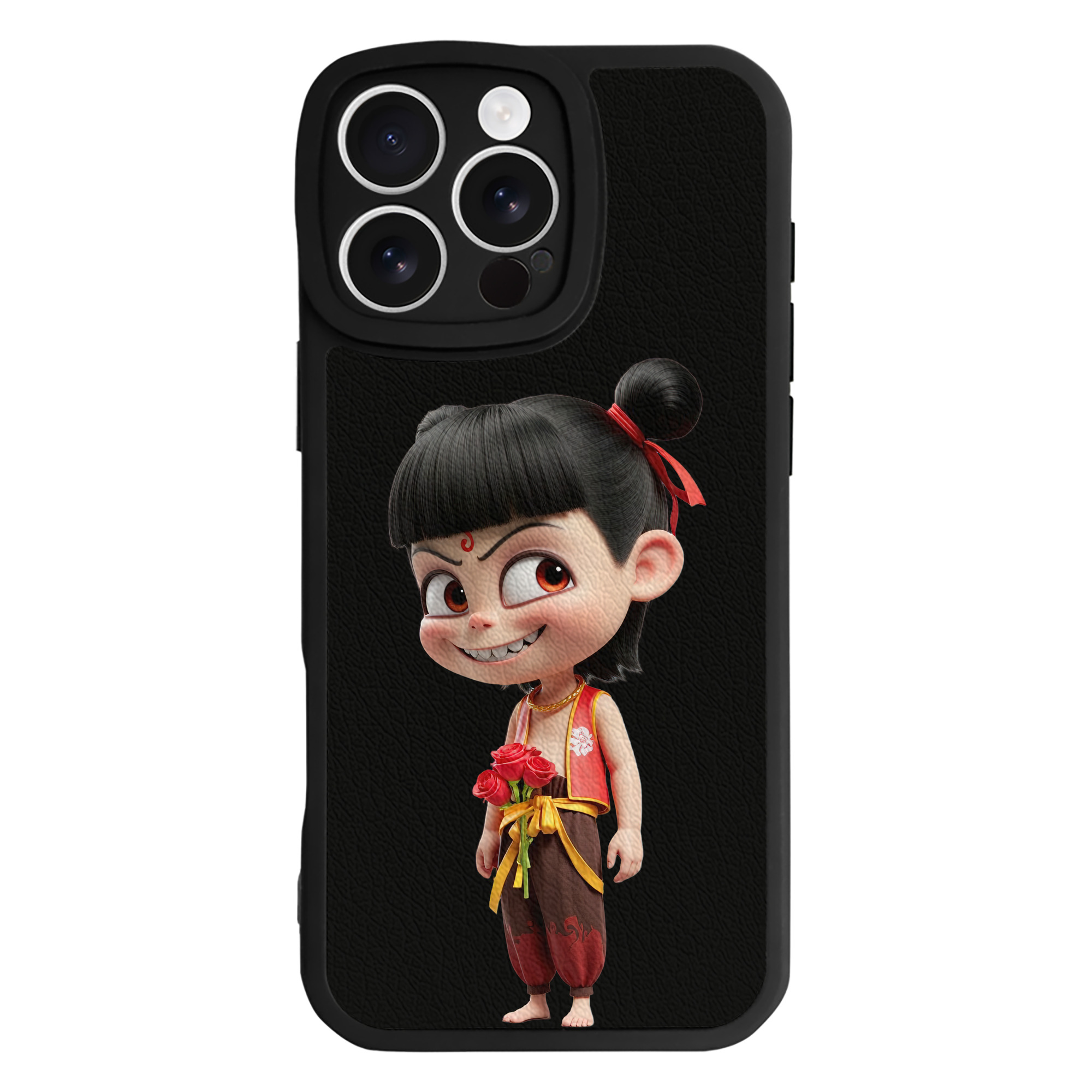 （画像用） Ne Zha 2 ナタ 魔童の大暴れ 【iPhone 16シリーズ対応】シリコンスマホケース（レザー調） 材質：シリコン